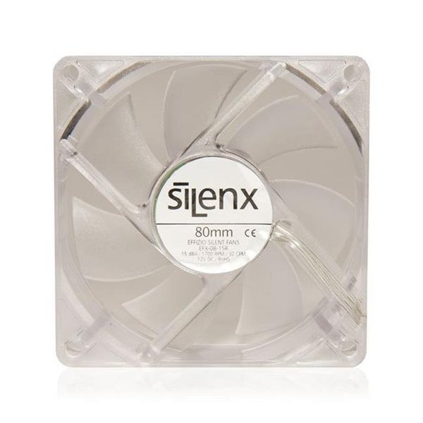 Silenx SilenX EFX-08-15R 80 mm. Led Fluid Dynamic Bearing Fan; Red EFX-08-15R